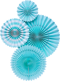 Basics Party Fans  - Aqua